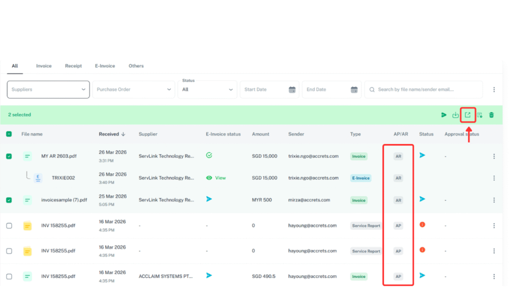 Smart Export Behaviour